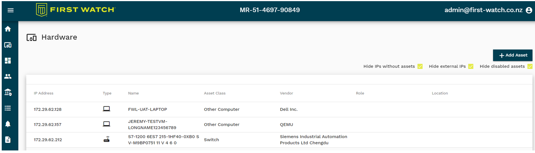 Asset Inventory in Industrial Environments